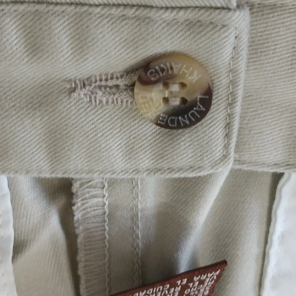 Authentic Laundered Khakis Pants  Men Sz 38x32 Pleated Cuffed‎ Hems Office Wear